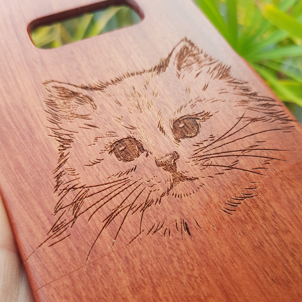 FLUFF Cat Wood Phone Case Cats