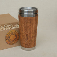 DESIRE Engraved Wood Travel Mug Tumbler - litha-creations-france