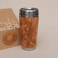 EUPHORIA Engraved Wood Travel Mug Tumbler - litha-creations-france