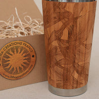 EUPHORIA Engraved Wood Travel Mug Tumbler - litha-creations-france