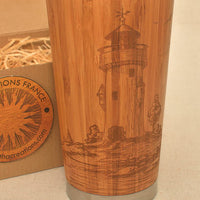 LIGHTHOUSE Engraved Wood Travel Mug Tumbler - litha-creations-france