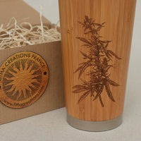 HEMP Engraved Wooden Travel Mug Tumbler - litha-creations-france