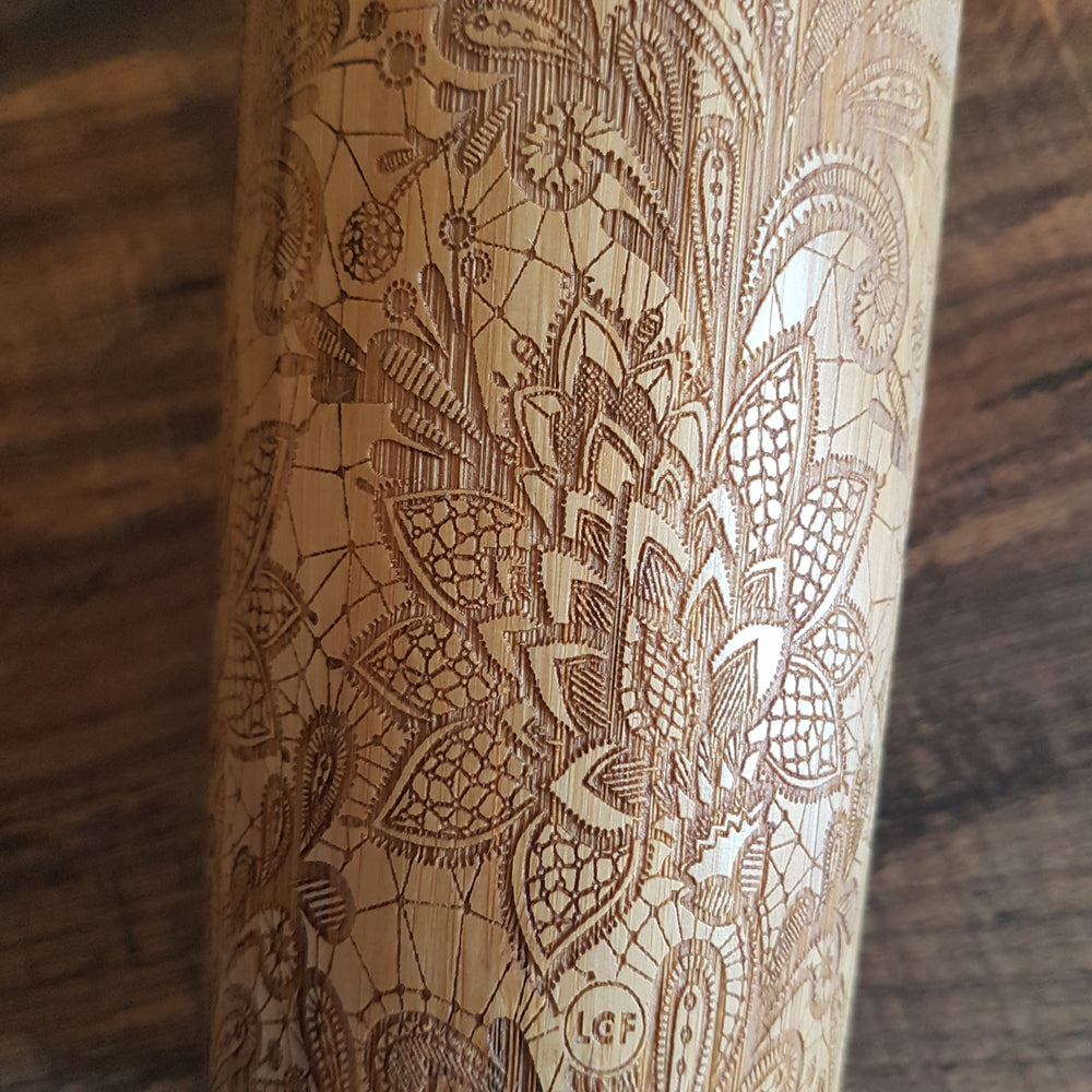 BLOSSOM Wood Gift Bamboo Travel Mug Custom Text Engraved Wooden Tumbler