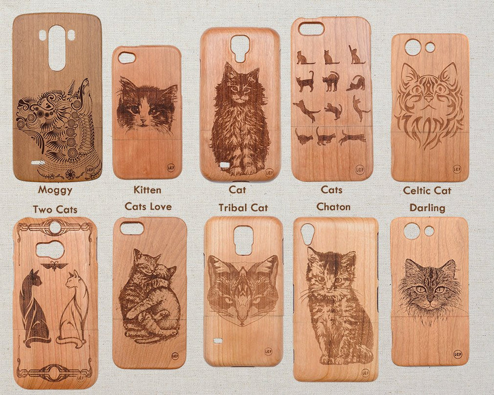 MOGGY Cat Wood Phone Case Cats