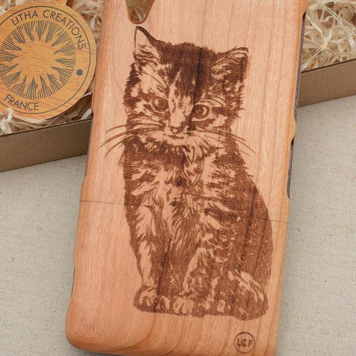 CHATON Wood Phone Case Cats