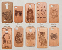 CAT Wood Phone Case Cats