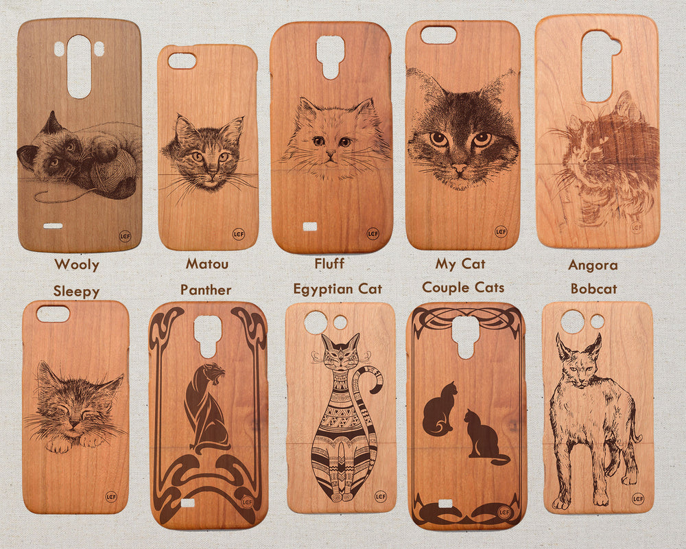 EGYPTIAN CAT Wood Phone Case Cats