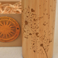 DANDELION NOTES Wood Thermos Vacuum Flask - litha-creations-france
