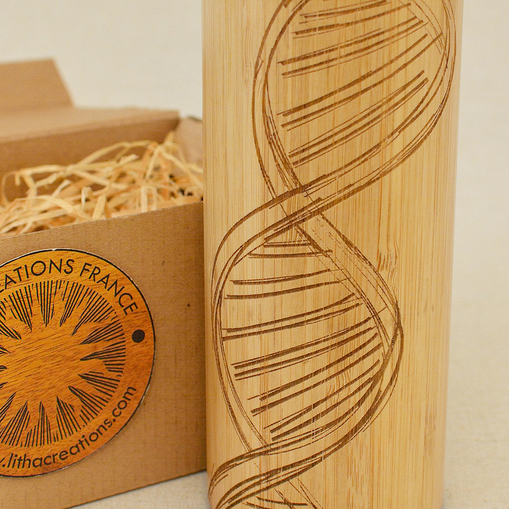 DNA Wood Thermos Vacuum Flask - litha-creations-france