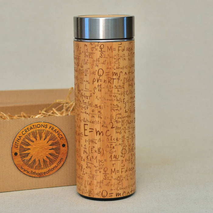 EMC2 Wood Thermos Insulated Water Bottle