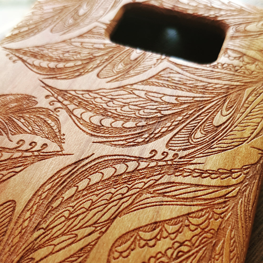 FEATHERY Psychedelic Wood Phone Case