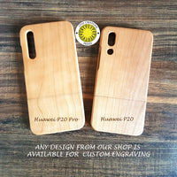 LiQUIDATION SALE Plain Wood Phone Case for Huawei P20 CHERRY