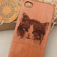 KITTEN Cat Wood Phone Case Cats