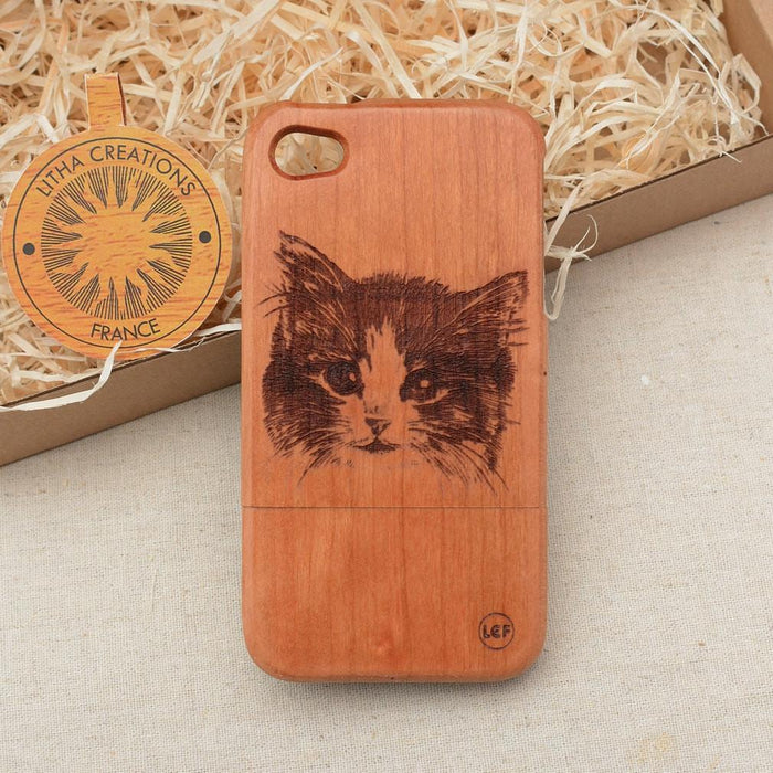 KITTEN Cat Wood Phone Case Cats