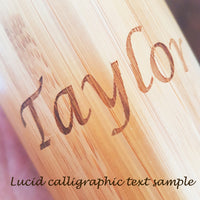Name Engraved Bamboo Travel Mug Tumbler - litha-creations-france