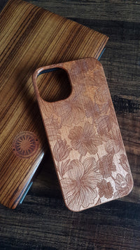 LUCID Wood Phone Case Abstract Floral