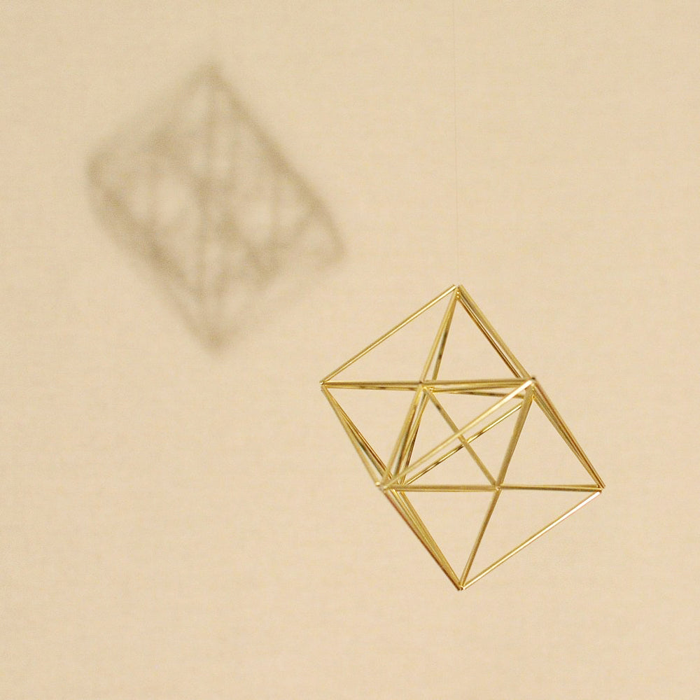 Small Metatron Cube Mobile Himmeli Pendant - litha-creations-france
