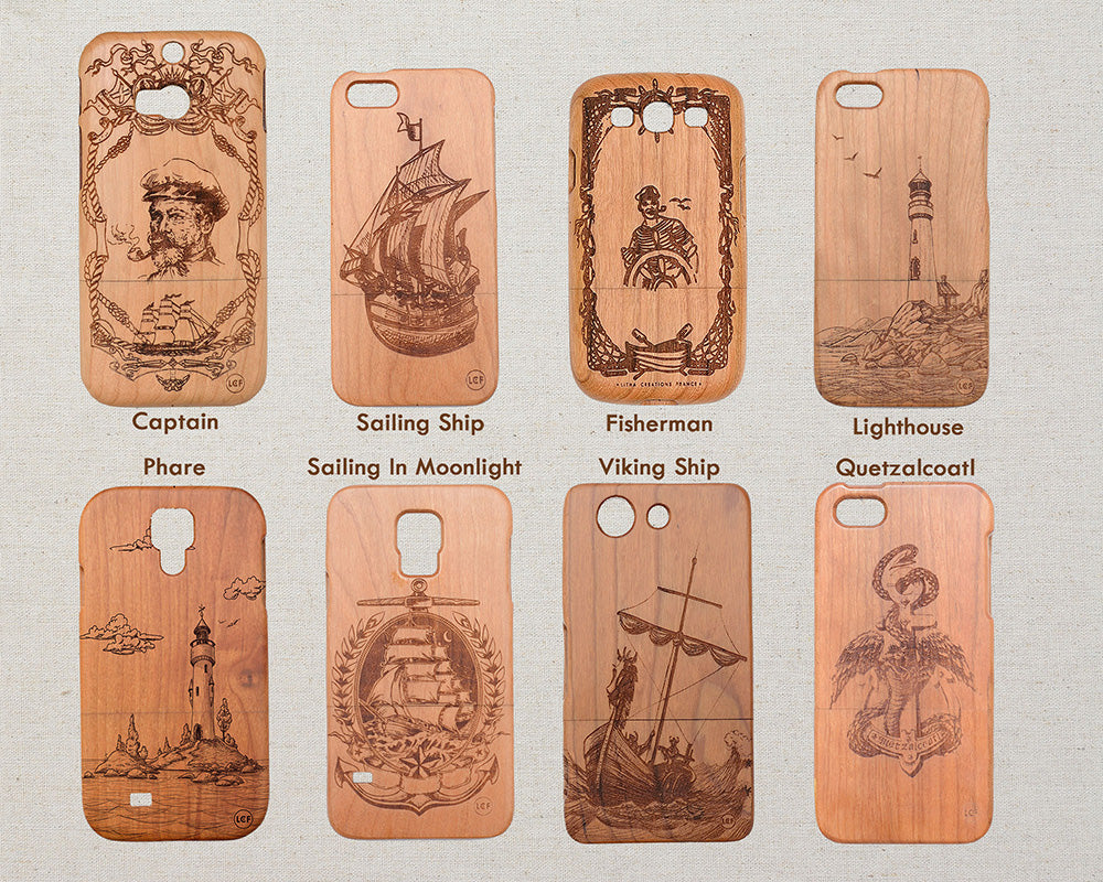 PHARE Wood Phone Case Nautical