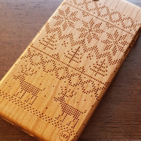 Wood Phone Case Nordic Christmas Deer