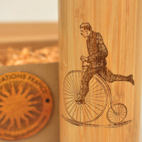 PENNY FARTHING  Wood Thermos Vacuum Flask - litha-creations-france