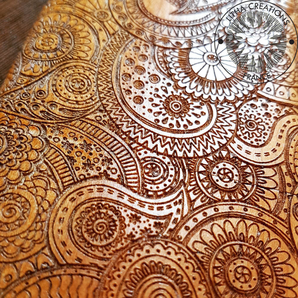PAISLEY Wood Phone Case Psychedelic
