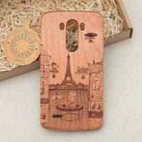 PARIS CAFE Cityscape Wood Phone Case