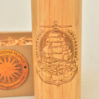 SAILING IN THE MOONLIGHT Wood Thermos Vacuum Flask - litha-creations-france
