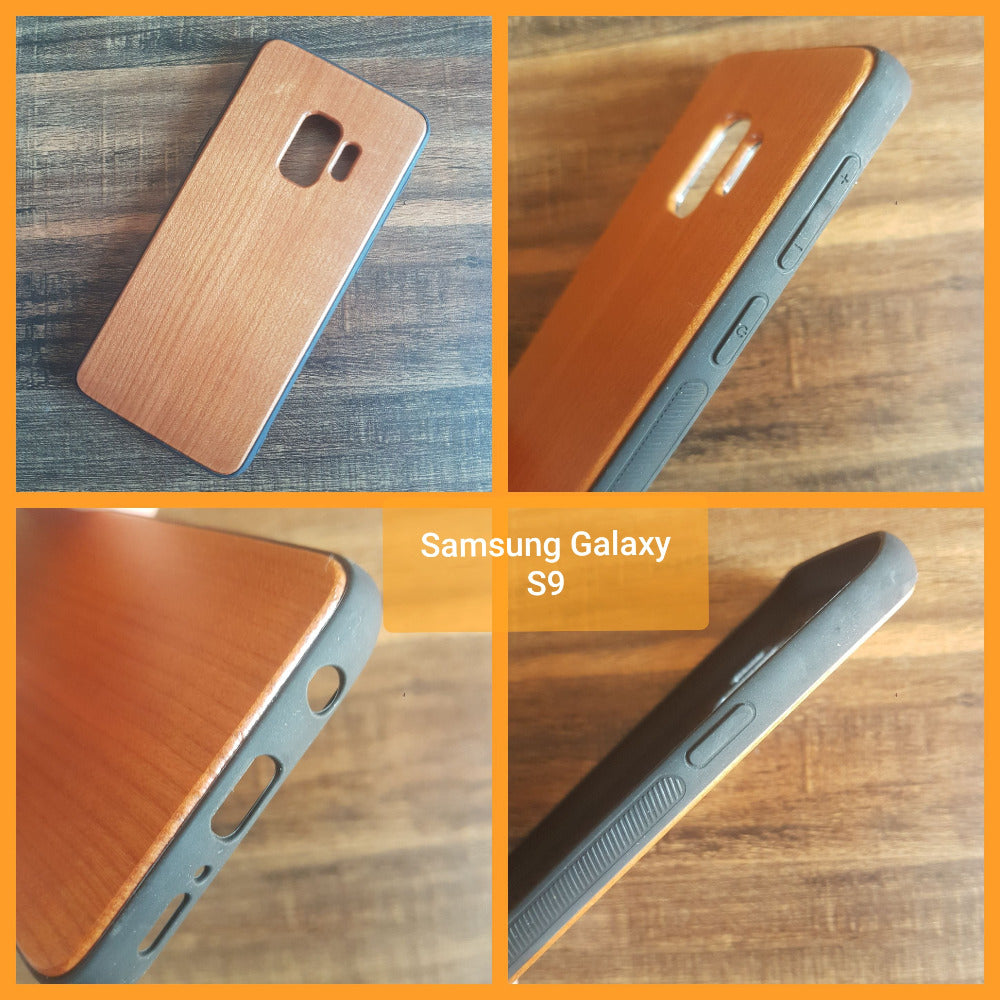 Samsung s9 details wood and tpu
