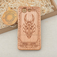 SCARAB BEETLE Wood Phone Case Art Deco Insects