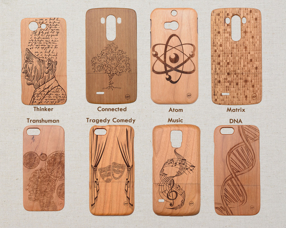 ATOM Wood Phone Case Science