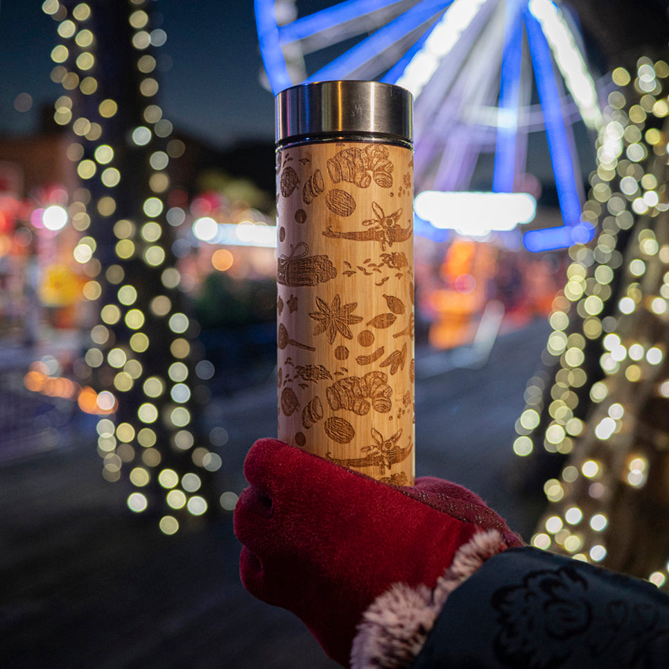 Bamboo Thermos SPICES with The Christmas Lights