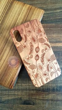 WILD FLOWERS Wood Phone Case Abstract Floral