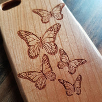 BUTTERFLIES Wood Phone Case Insects