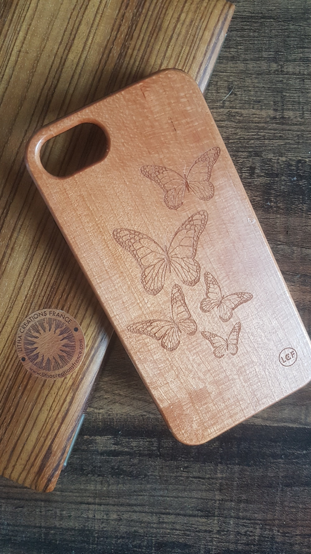 BUTTERFLIES Wood Phone Case Insects