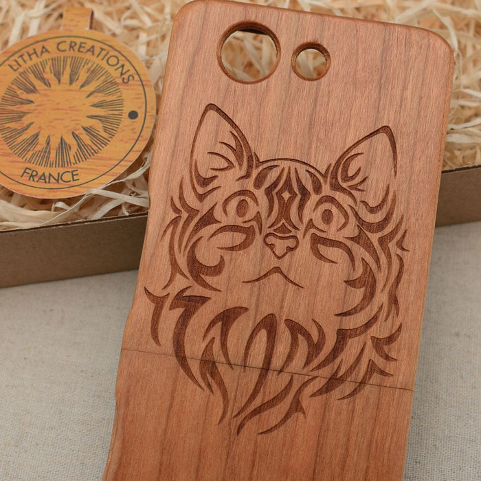 CELTIC CAT Wood Phone Case Cats