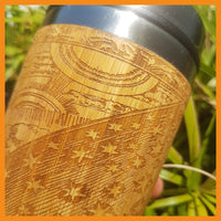 FLAT EARTH Flammarion Wood Cut Travel Mug Custom Engraved Tumbler