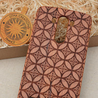 FLOWER OF LYS Sacred Geometry Wood Phone Case