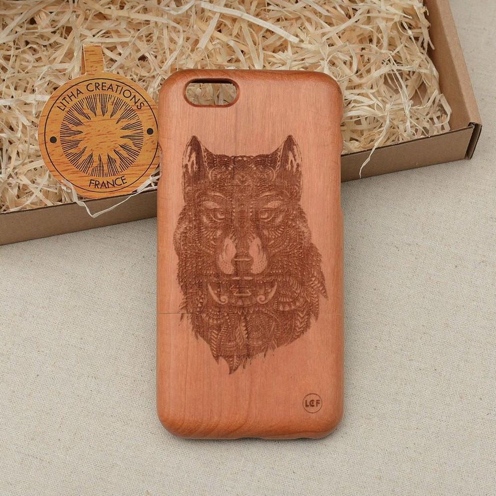 FOREST SPIRIT Psychedelic Animal Wood Phone Case
