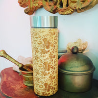 FRENCH ROSES Wood Thermos Insulated Water Bottle
