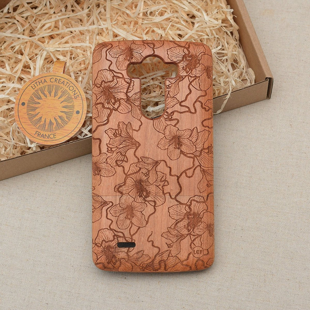 HIBISCUS Heyday Wood Phone Case Abstract Floral