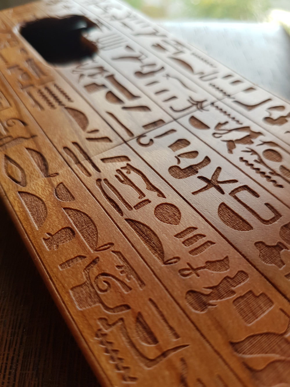 HIEROGLYPHS Wood Phone Case Ancient Symbols