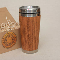 THE FLOW Engraved Wood Travel Mug Tumbler - litha-creations-france