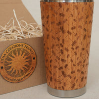 DAYDREAMING  Engraved Wood Travel Mug Tumbler - litha-creations-france