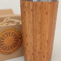 MATRIX Engraved Wood Travel Mug Tumbler - litha-creations-france