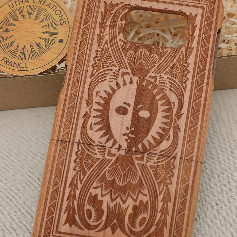 TAROT CARD Wood Phone Case Ancient Symbols
