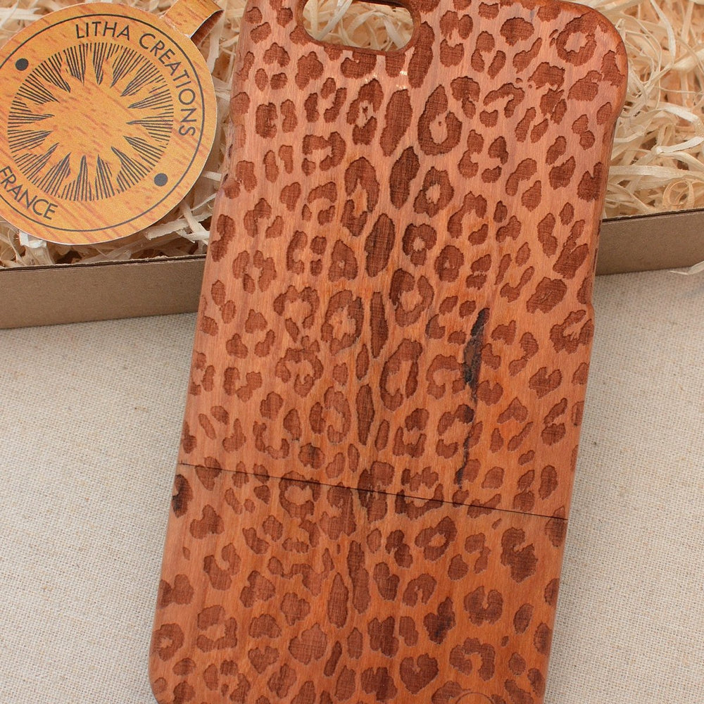 LEOPARD SKIN Wood Phone Case Animals