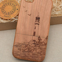 LIGHTHOUSE Wood Phone Case Nautical