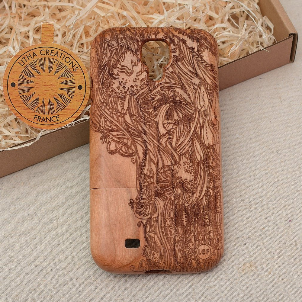 MAGIC FOREST Mushroom Wood Phone Case