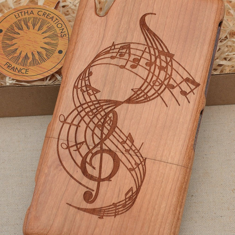 MUSIC Wood Phone Case Art