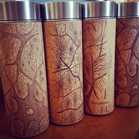 Your Image ALL AROUND the Full engraved Wood Thermos - litha-creations-france